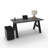 Serenity Modern A-Frame Executive Writing Office Desk, with Cushion Top Mobile Storage, 60x30, Charcoal Strand Top-239385328-239385231
