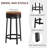 Modern Swivel Bar Stools, 24'' Counter Height Backless Round PU Leather Seats-923629140