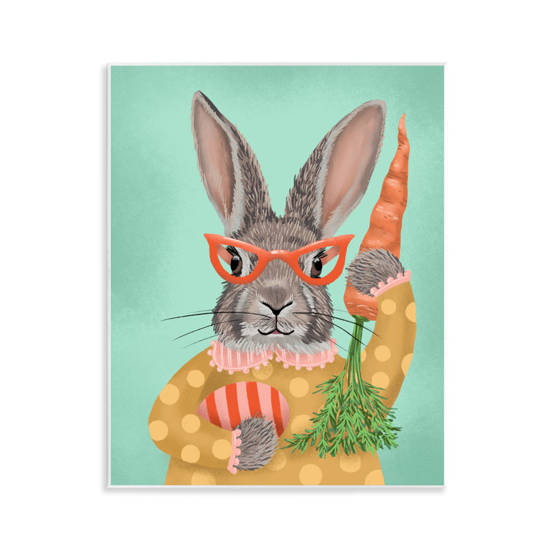 Plaque murale lapin à pois, design par Jilly Jack Designs