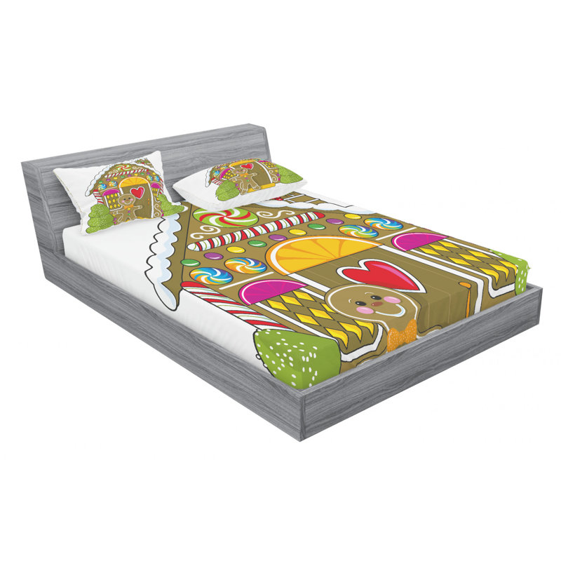 Microfiber Sheet Set, Queen Sheet Set with Fitted Sheet