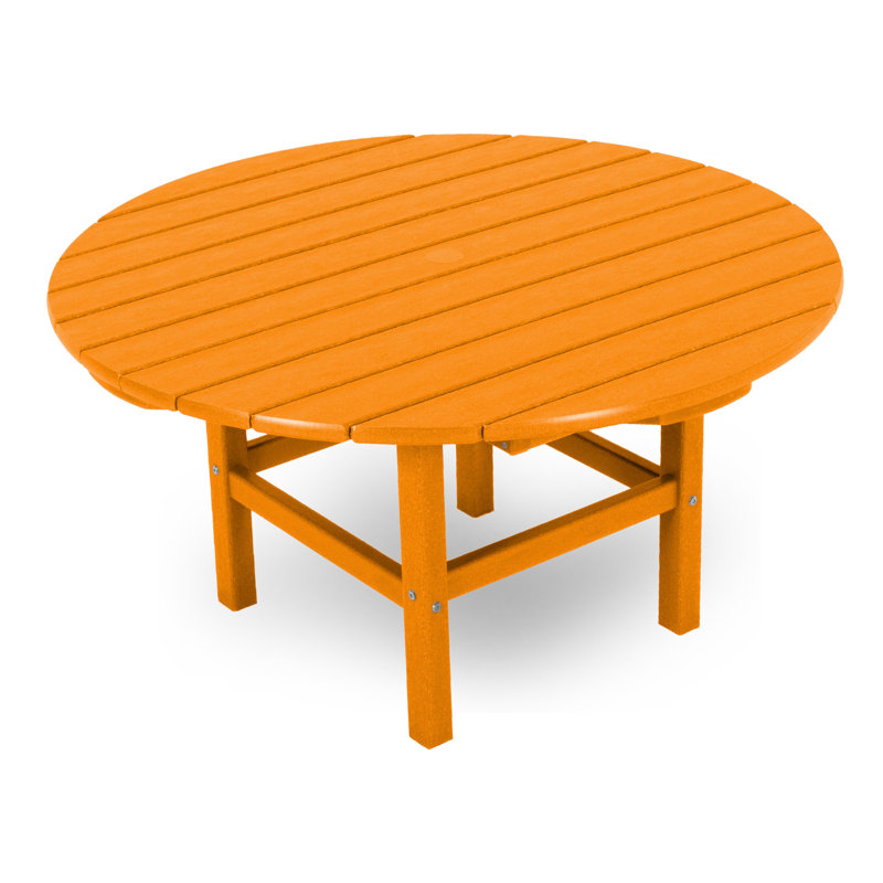 POLYWOOD Round 37" Conversation Table, Tangerine