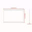 Miroir de salle de bain rectangulaire surdimensionné de 40 po x 36 po avec cadre en noyer