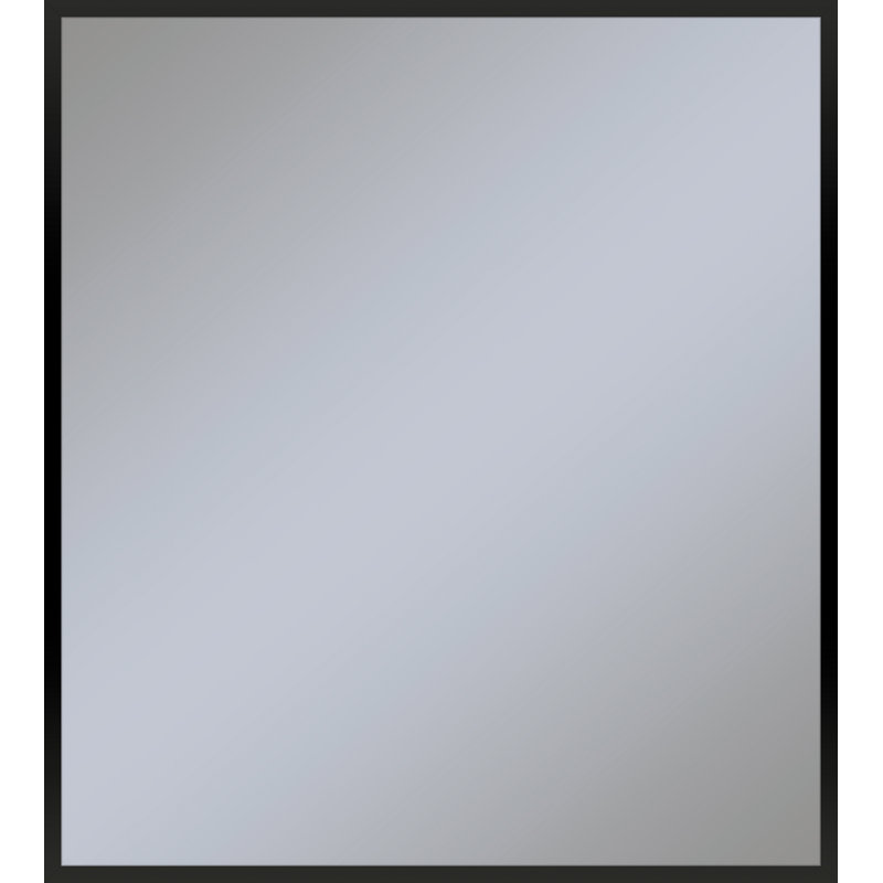 Profiles Modern & Contemporary Bathroom / Vanity Mirror, 39.25" x 35.125", Matte Black