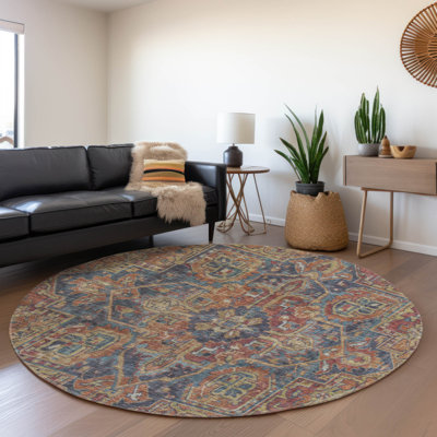 Premium Machine Washable Cerrito AMF571 Red Rug