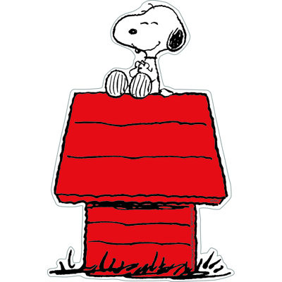 Snoopy sur découpes en papier pour niche