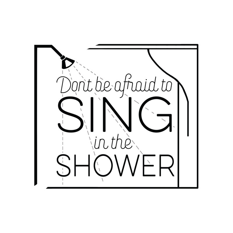 Shower Sing - Textual Art Print, 51 cm H x 76 cm W, Wrapped Canvas
