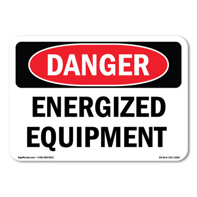 Energized Equipment Decal 5" X 3.5"