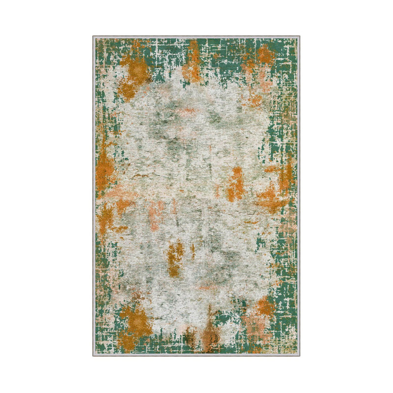 Premium Woven Carpet, 4.6 x 7.2 ft, 100% Polyester, 650 g/m² | Antibacterial, Non-Slip PVC Underside, 0.3 in Pile Height | Machine Washable, 3D Digital Printing | Ideal for Living Room, Bedroom & Office Decor