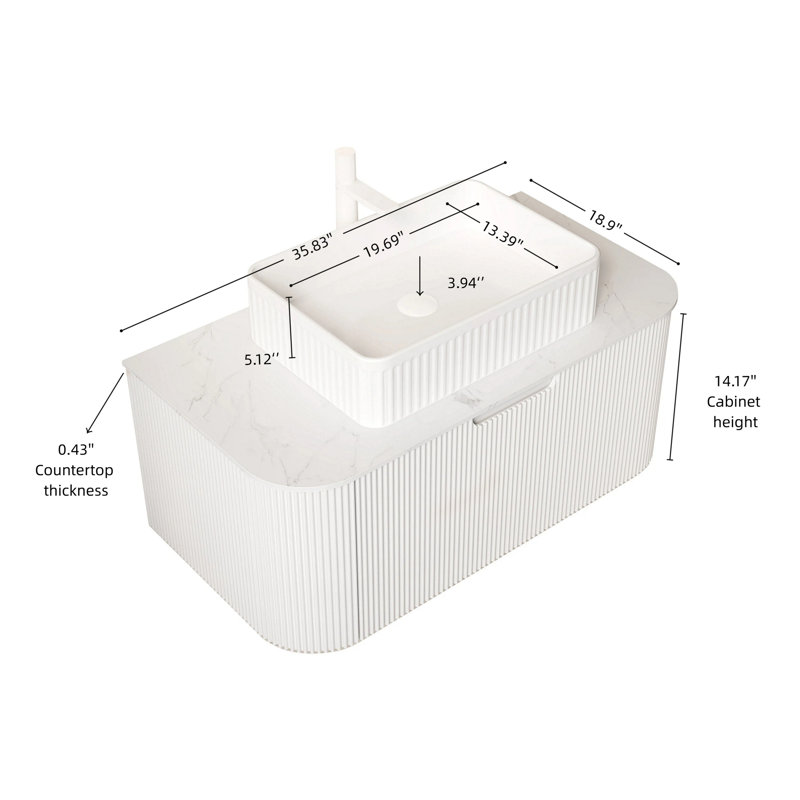 Meuble-lavabo 36 po