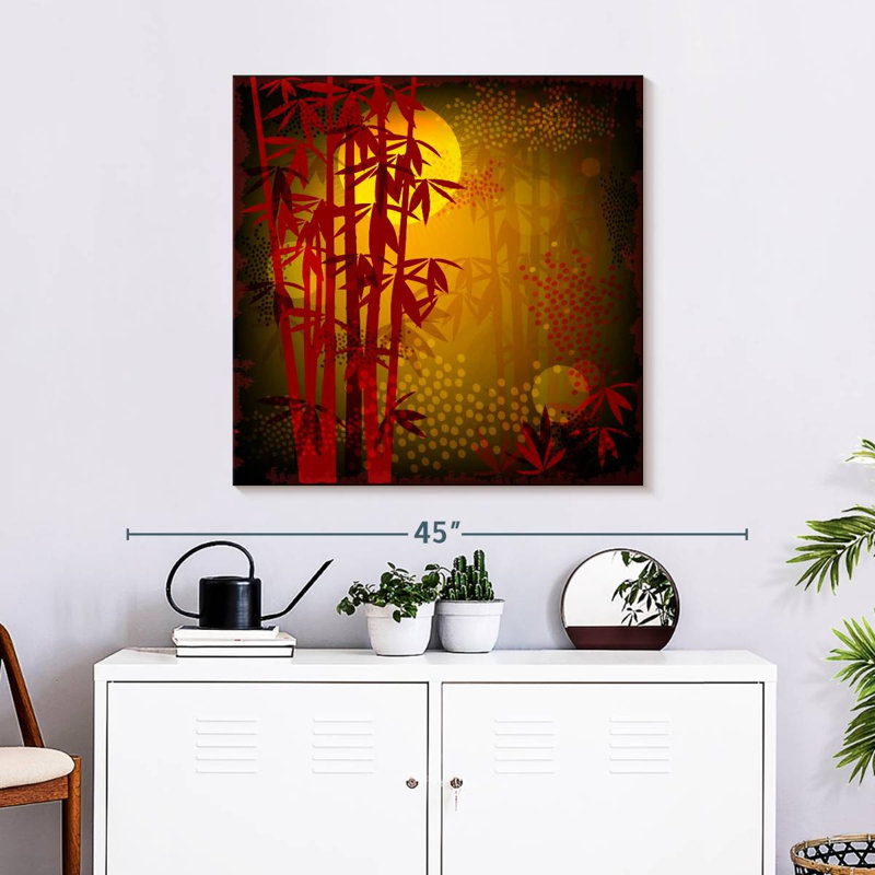 Illustration de bambou rouge Alvord, H 30 po x l 30 po