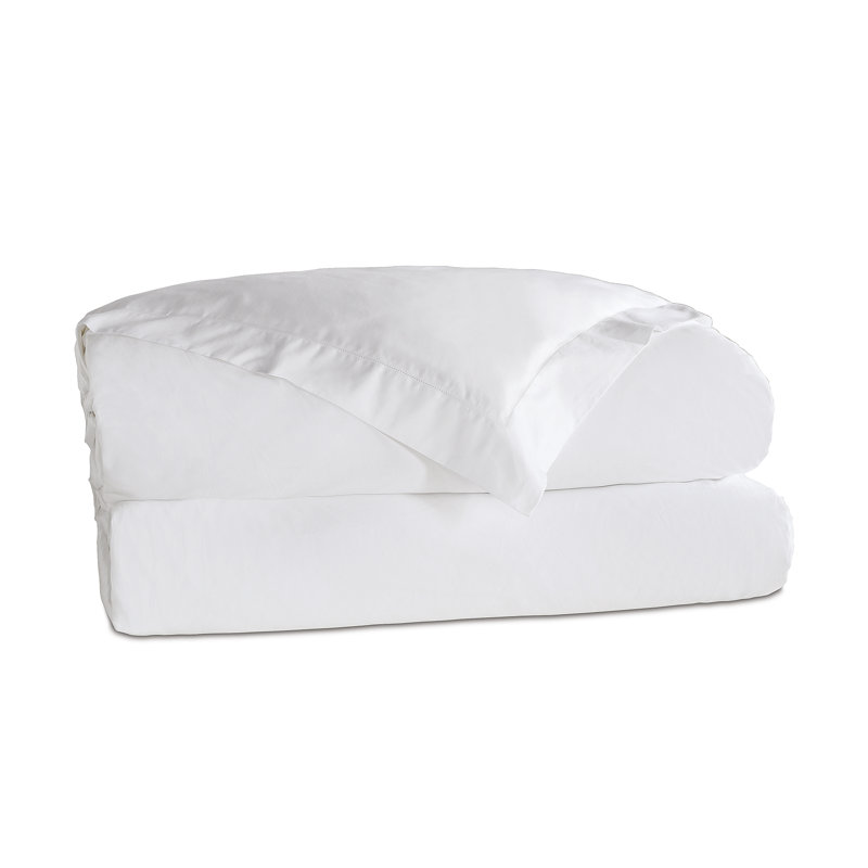 Housse de couette en coton Roma Luxe, Housse de couette très grand super, Blanc