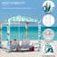 Parasol de plage - Protection Uv50 +, installation facile, sacs de sable pour la stabilité, sac de transport à assemblage rapide protégé du camping, parasol stabilisé avec sacs de sable, extérieur