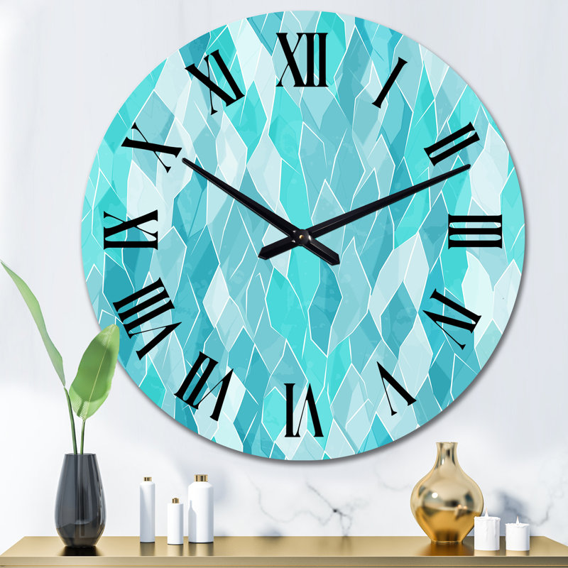 Horloge murale Turquoise, Grand