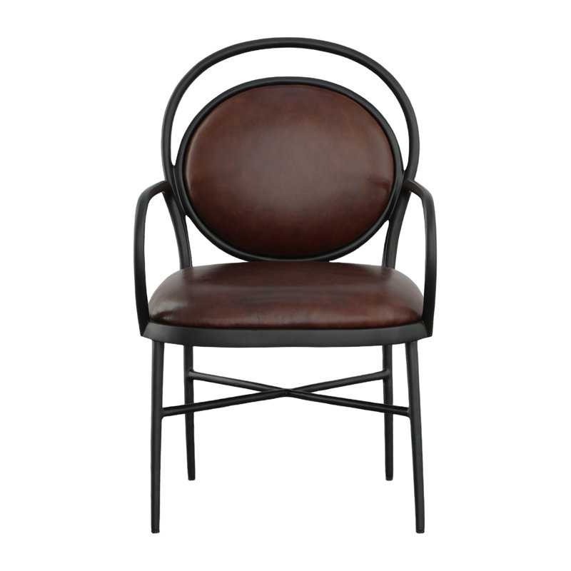 Chaise à accoudoirs en chocolat / noir BD Warner