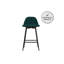 Henrine Upholstered Counter Stool with Metal Frame-1118811362