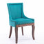 De 2 chaises de salle à manger ultra latérales - tissu épaissi, pieds en bois massif, attrait de caractère bronze-99114742