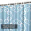 Rideau de douche blanc avec 12 crochets-581848865