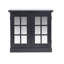 Buffet de salon avec portes en miroir, tablette réglable, haute densité, grain de bois 3D noir Polyvalent, élégant, nécessitant peu d'entretien de l'armoire de rangement, poignées en métal, légères et faciles-130040471