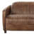  50" Brown Leather Loveseat