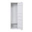 Garde-robe en métal avec barre de rangement et tringle Ol Olii-111790203