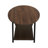 Jamestown Oval Coffee Table with Storage Shelf Mid Century Walnut Wood Grain and Metal Frame-784207998
