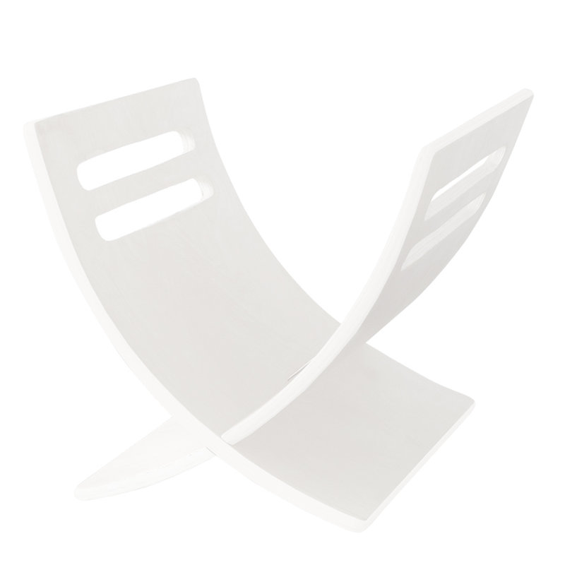 Portwood Wood Free Standing Magazine Rack, White