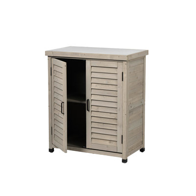 Banc de rempotage gris 31 po x 17 po x 36 po avec table en métal et beaucoup de rangement - Fabriqué en bois de pruche