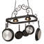 Elana Steel Handcrafted Rectangle Hanging Pot Rack