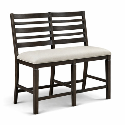 Hollis Way Counter Height Upholstered Bench With Back