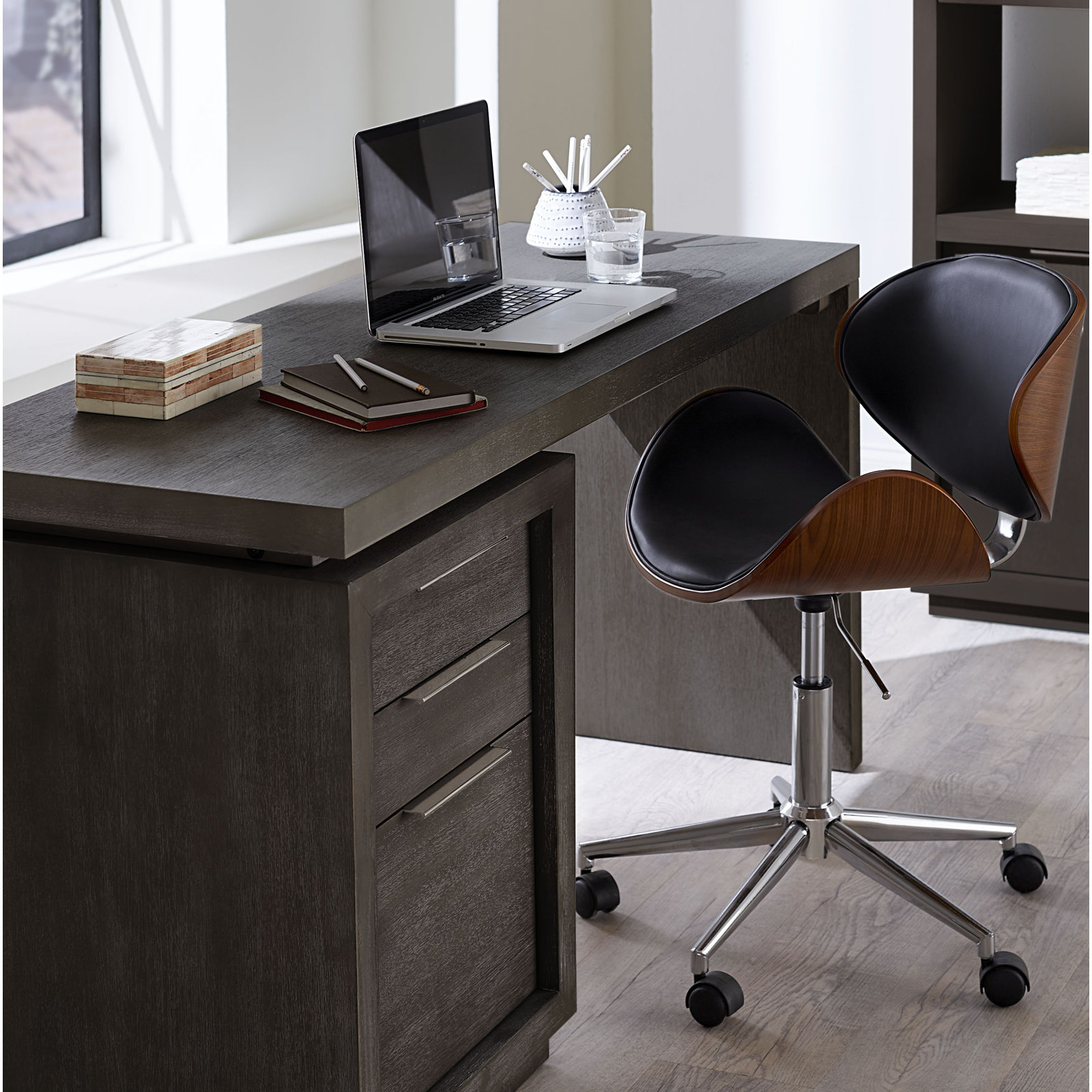 Eloise Writing Desk, Basalt Gray