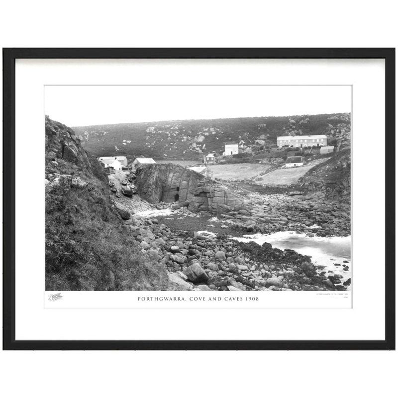 Porthgwarra, Cove And Caves 1908 - Single Picture Frame Print, 60cm H x 80cm W x 2.3cm D