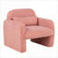 Fauteuil d'appoint simple en molleton avec accoudoirs et coussin Teddy