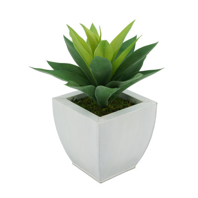 13'' Faux Succulent Plant in Metal Pot