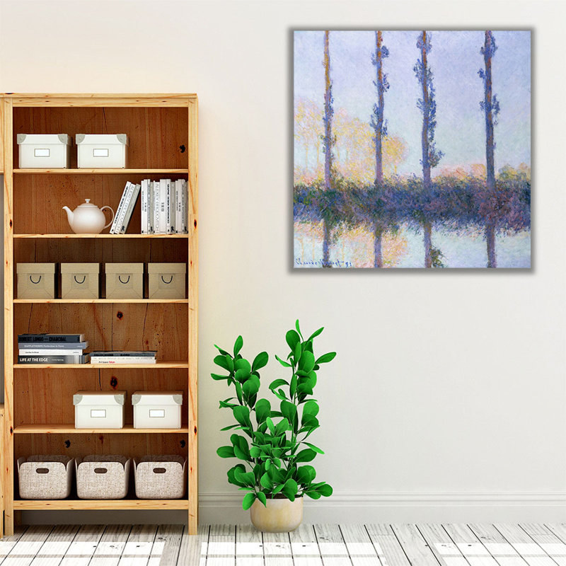 Les quatre arbres, 1891 - reproduction d'art sur toile, H 12 po x l 12 po