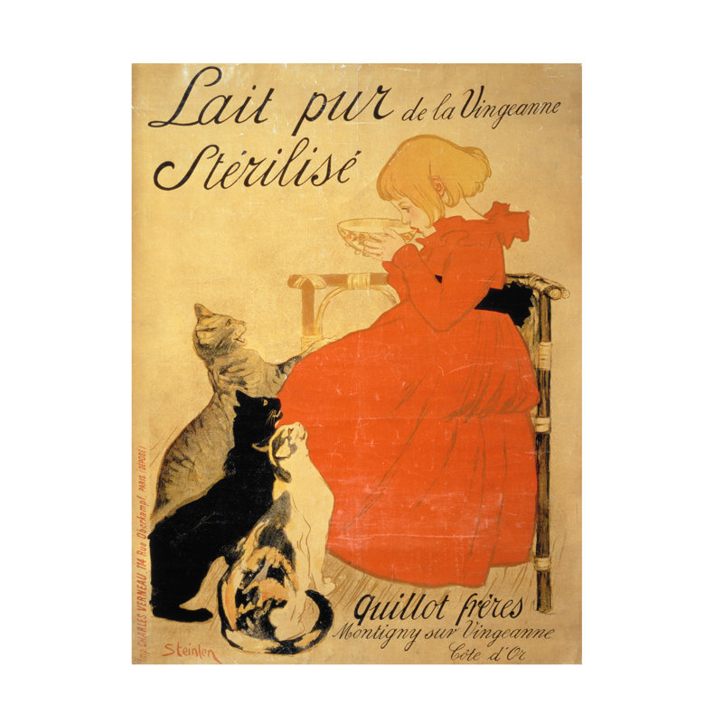 Art sur toile Theophile par Alexander Steinlen, H 24 po x l 18 po