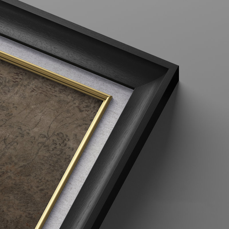 Ensemble de 2 œuvres d'art encadrées de qualité supérieure sur toile de qualité supérieure avec cadre de 26 po x 36 po, Noir