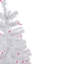 Arbre de Noël artificiel pin blanc 2 pi avec lumières roses-91135289