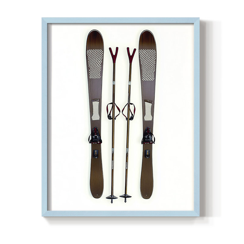 Reproduction encadrée - bois massif, H 11 po x l 9 po, Bleu