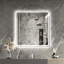 Miroir de salle de bain à DEL avec miroirs de salle de bain avec lumières avant et antibrouillard murales