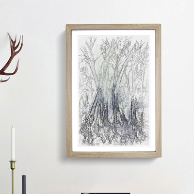 Reflection of Trees in a Forest in Abstract - Picture Frame Graphic Art Print