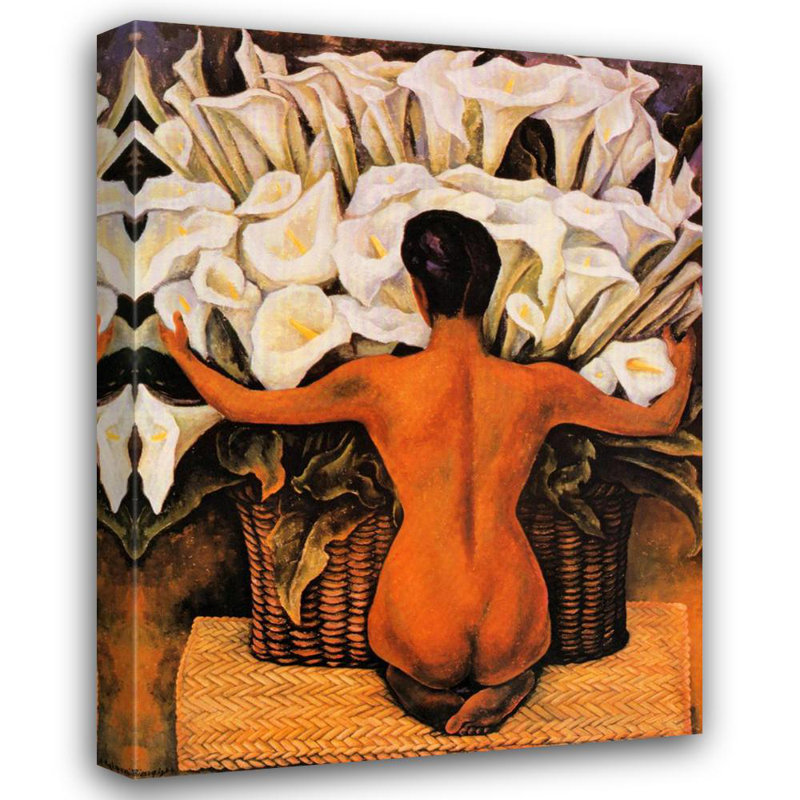 Nu avec des lis Calla, H 24 po x l 18 po
