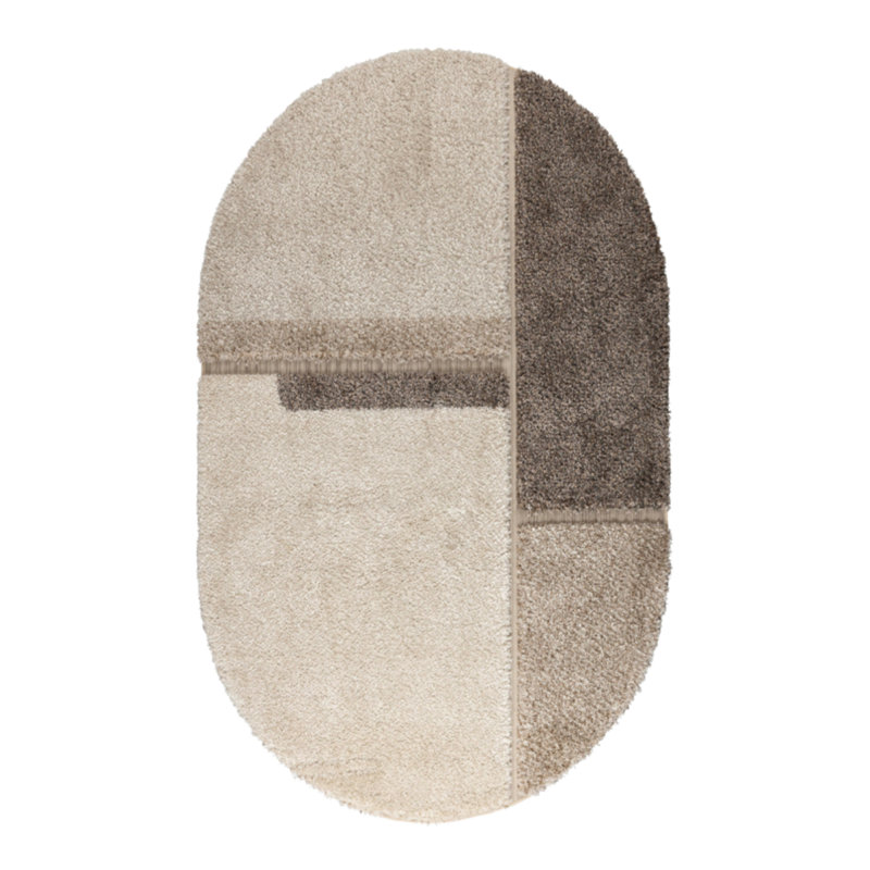 Zest Geometric Area Rug, Oval 5' x 7'5"