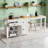 74.5 Inch Rolling Kitchen Island with Extendable Dining Table, Ample Storage, and Lockable Wheels for Flexible Use.-1551706400