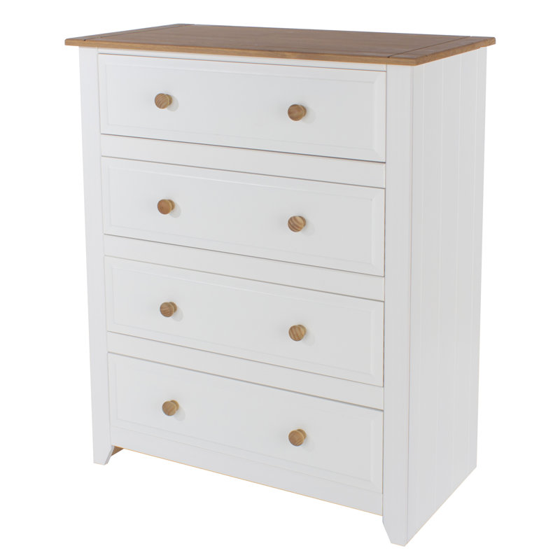 Appaloosa White 4 Drawer painted Chest of Drawers