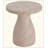 Outdoor/Indoor Travertine Lightweight Concrete Side Table-2097833782