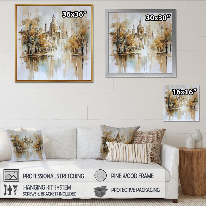 Aquarelle, Amsterdam Soft Dreamy Architecture II - art mural imprimé Amsterdam, H 36 po x l 36 po, Black