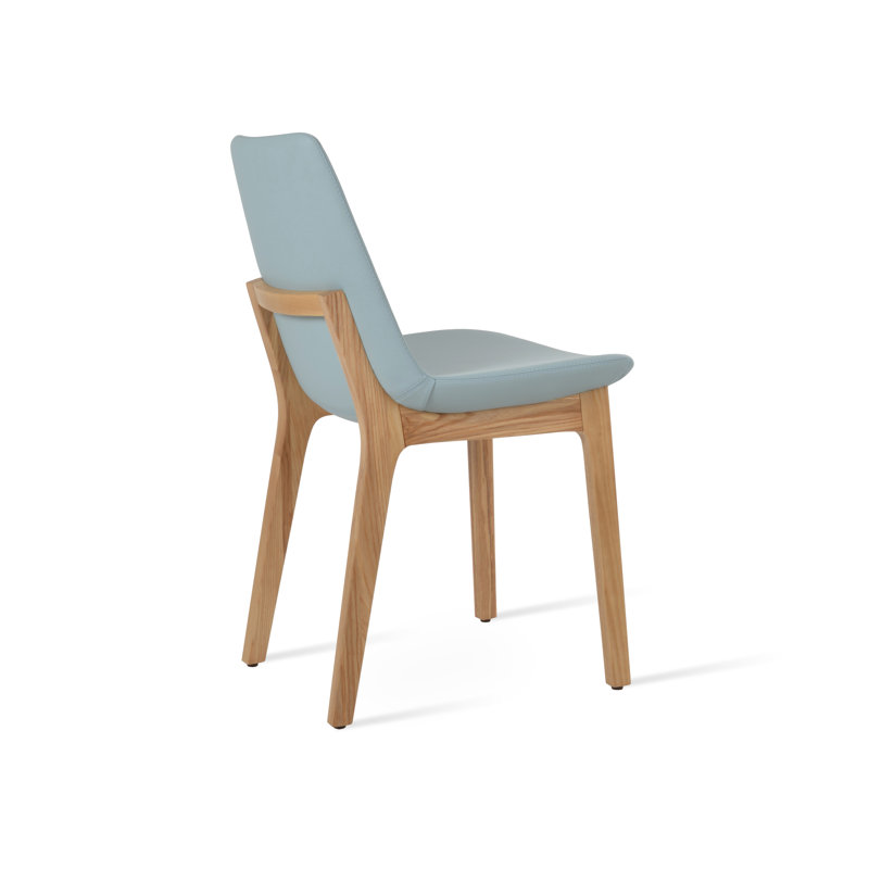 Eiffel Wood Dining Chair, Sky Blue W, Natural