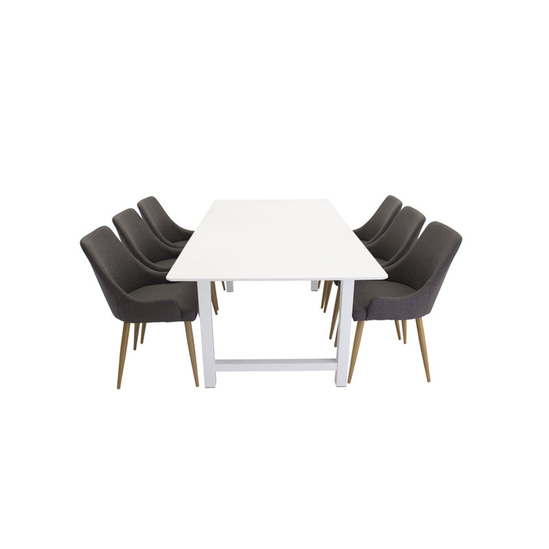 Capirano 6 - Person Dining Set, Dark grey