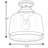 Lupe Glass Semi Flush Mount-27011294
