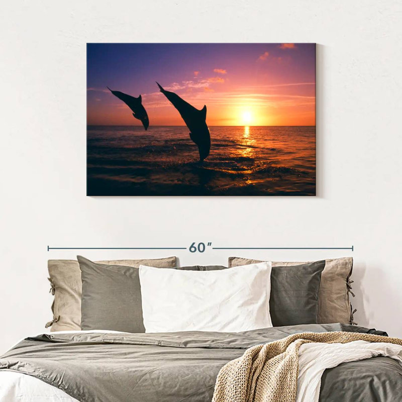 Brampt Dancing Bottlenose Dolphins, 30" H x 45" W